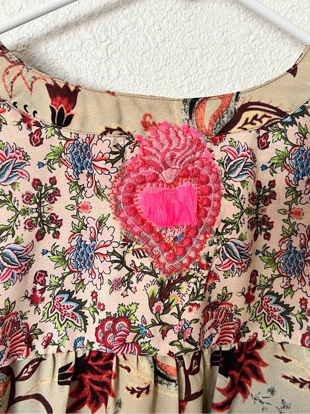 Antica Sartoria Floral Embellished Tunic - Pink Multi - Picture 2 of 11